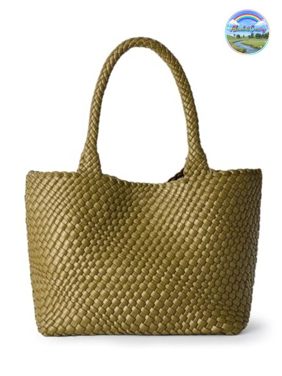 Handbags - Woven Vegan Leather Tote Bag Large Shoulder Handbag